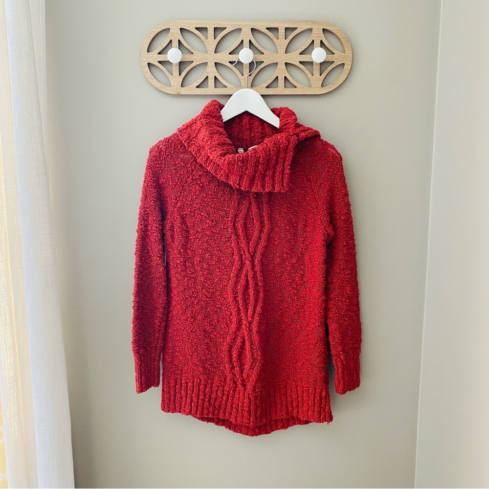 Moth by Anthro. Pullover Knit Sweater Red Sz Small